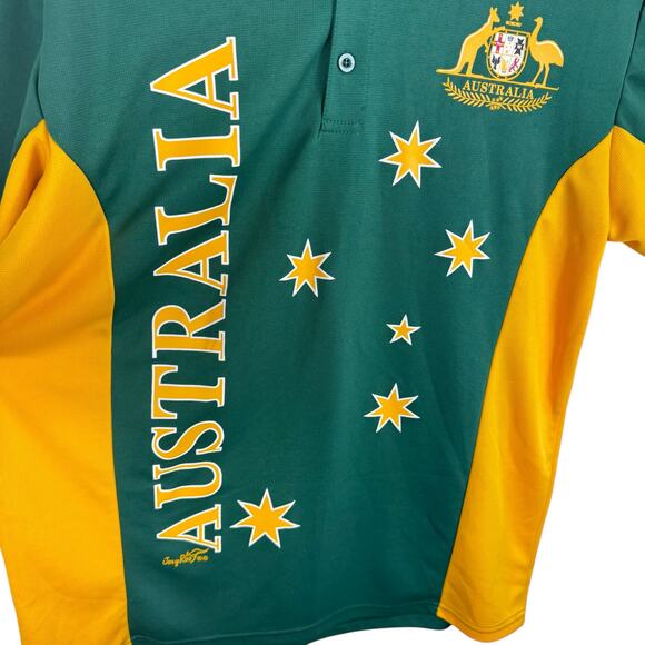 Joey Roo Australia Rugby Short Sleeve Collared 1/4 Button Polo Shirt Men's Sz XL - Picture 3 of 7